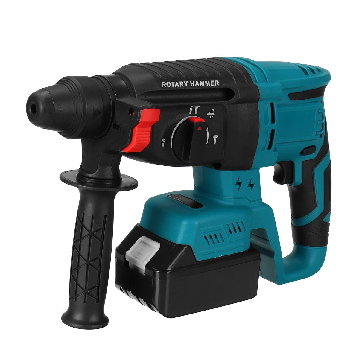 Kit combinato di strumenti multifunzionali Drillpro con chiave elettrica da 800N.m, smerigliatrice angolare da 125 mm, trapano elettrico ad alta velocità e martello rotativo a quattro funzioni