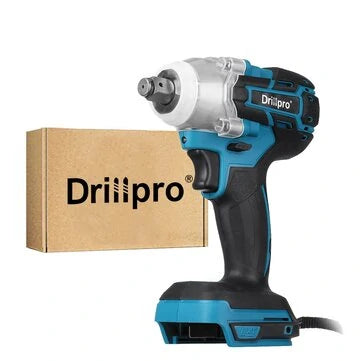 Clé à chocs sans fil Drillpro 18V 0-3200 tr/min avec moteur sans balais et lumière LED, clé électrique adaptée pour Makita DTW285Z