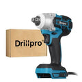 Clé à chocs sans fil Drillpro 18V 0-3200 tr/min avec moteur sans balais et lumière LED, clé électrique adaptée pour Makita DTW285Z